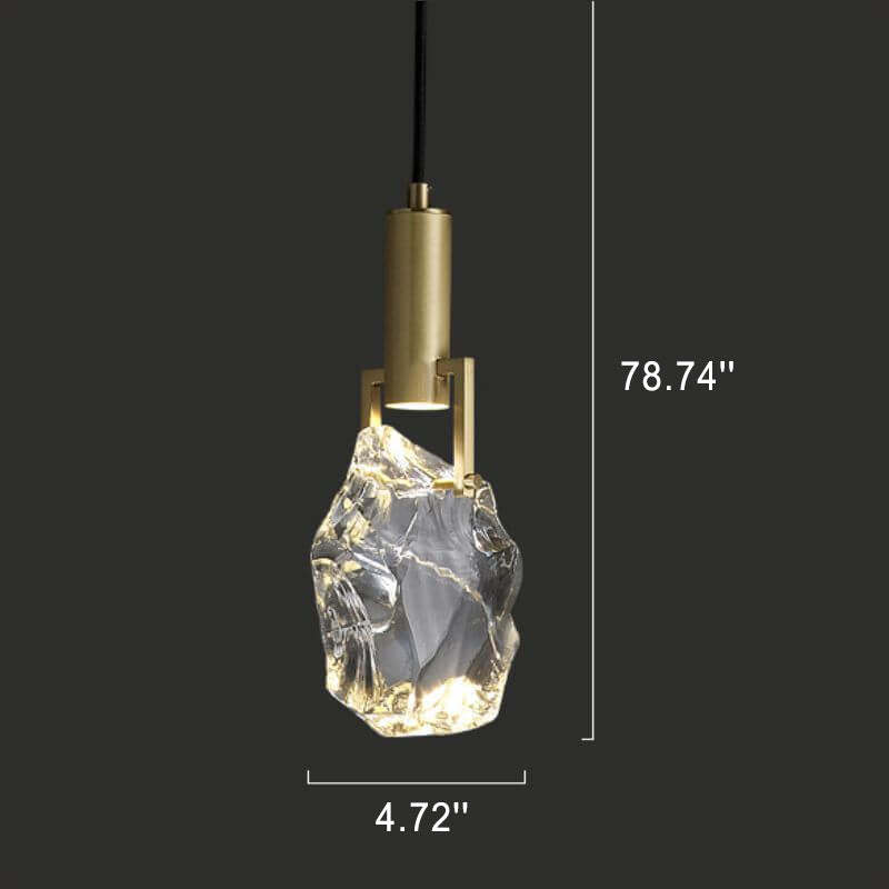 Minimalist Ice Cube Crystal Pendant Light