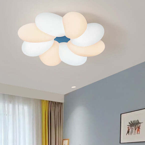 Nordic Colorful Flower LED Flush Mount Light