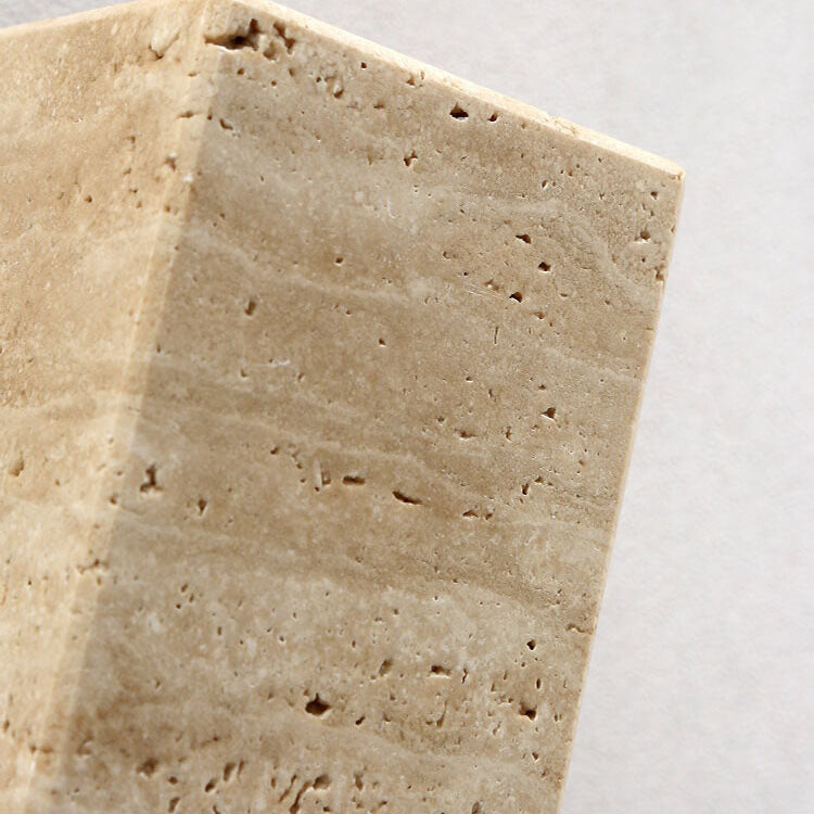 Japanese Wabi-Sabi Yellow Travertine Wall Sconce