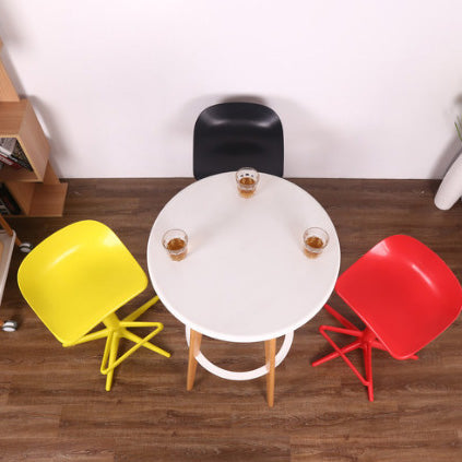 Nordic Plastic Metal Swivel Barstool
