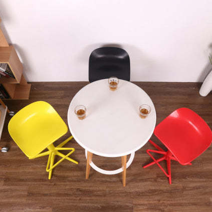 Nordic Plastic Metal Swivel Barstool