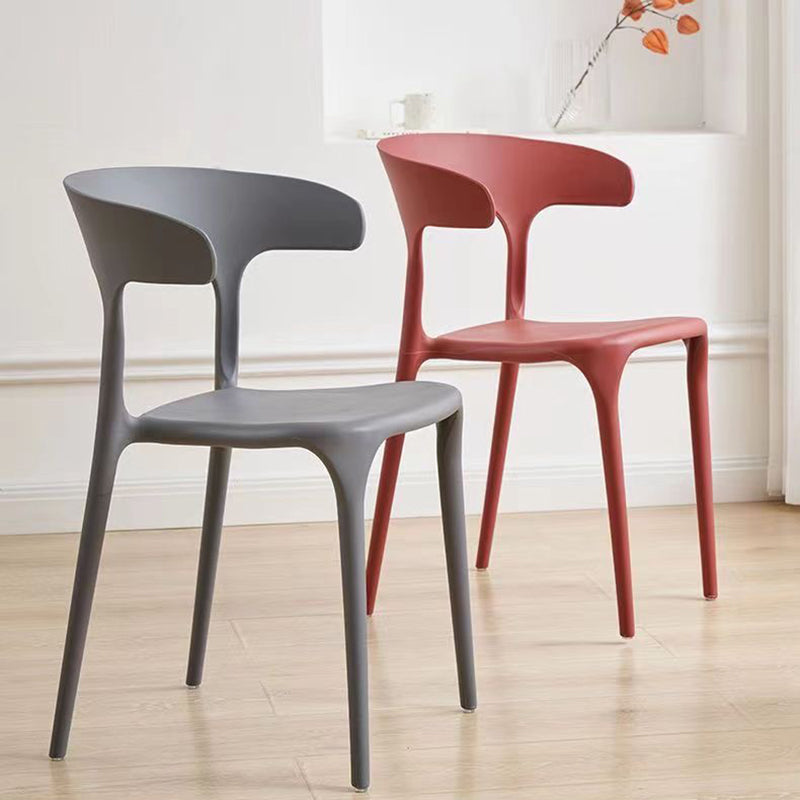 Minimalist Cow Corner Plastic Dining Chair