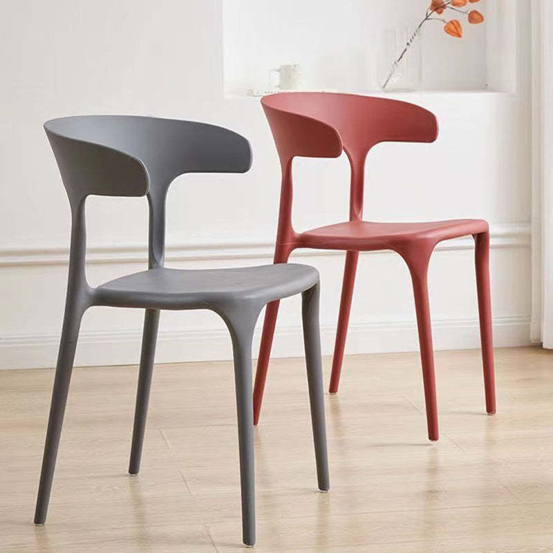 Minimalist Cow Corner Plastic Dining Chair