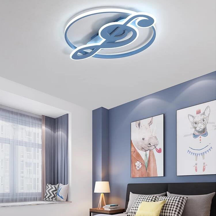 Nordic Music Note LED Flush Mount Light