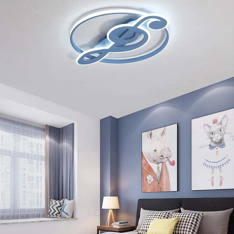 Nordic Music Note LED Flush Mount Light