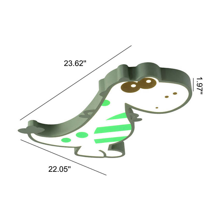 Cartoon Dinosaur LED Flush Mount Light