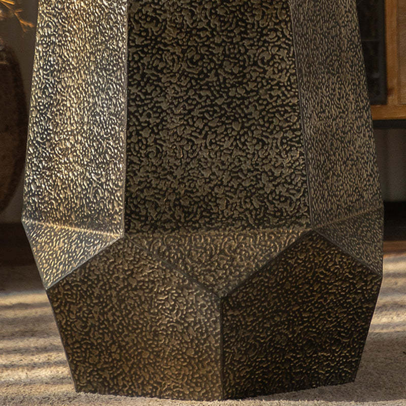 Retro Polygon Iron Pine Coffee Table