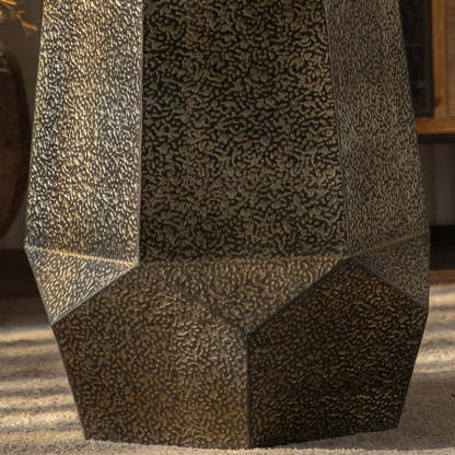 Retro Polygon Iron Pine Coffee Table