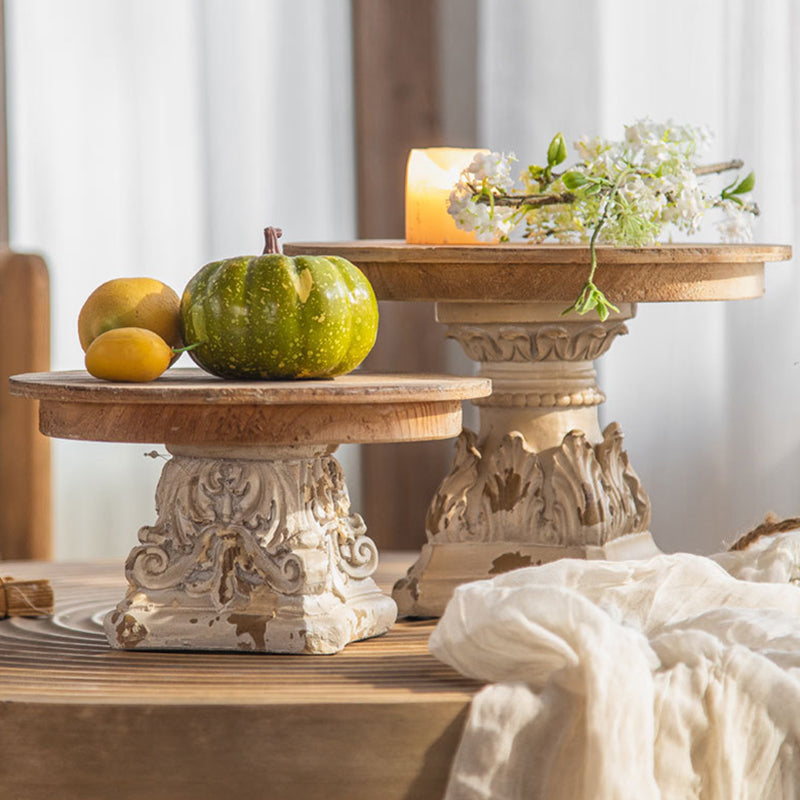 Vintage Carved Cedar Magnesium Tray Table — B