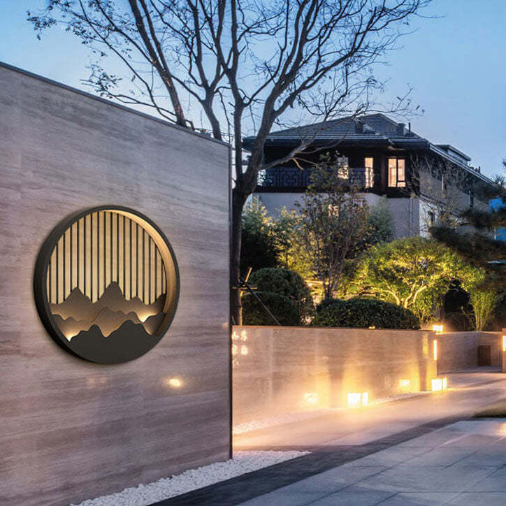 Chinese Modern Mountain Outdoor Wall Light