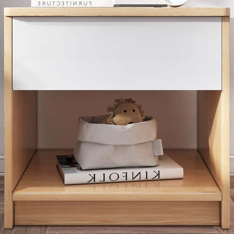 Modern Square 1-Drawer Nightstand