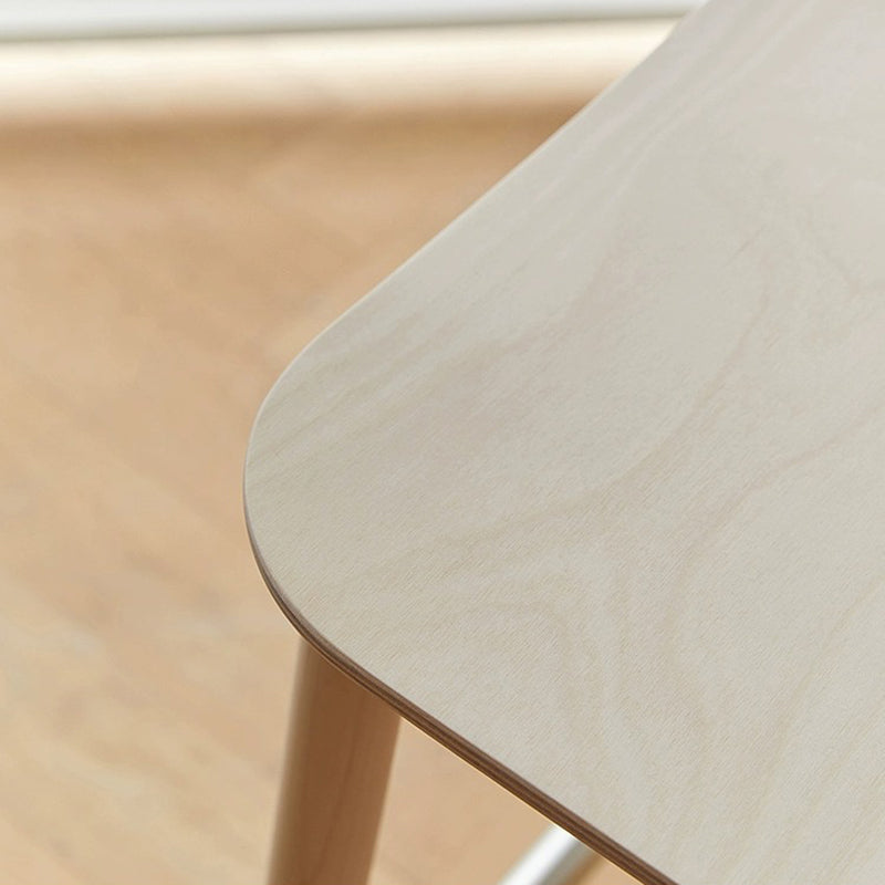Nordic Wood Rectangular Bar Stool — Green