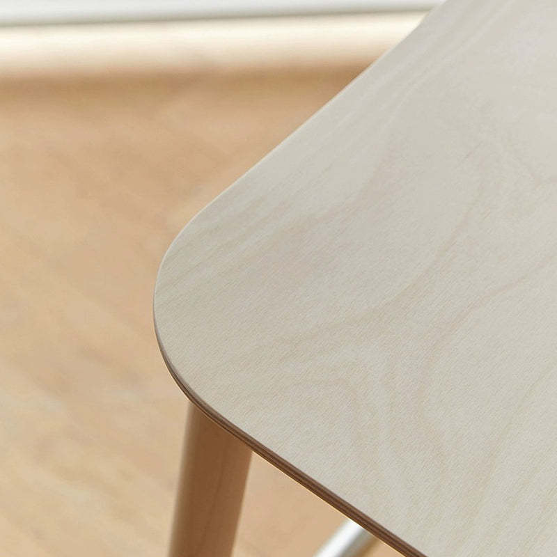 Nordic Wood Rectangular Bar Stool — Green