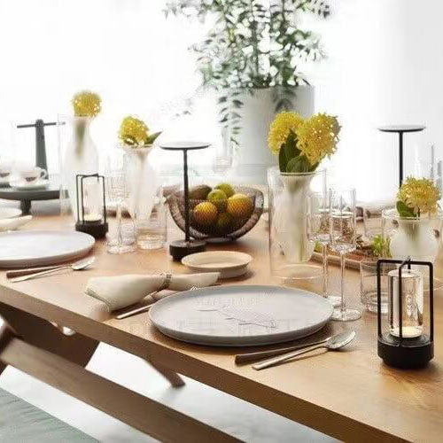 Nordic Vintage Aluminum Acrylic USB Rechargeable Night Light