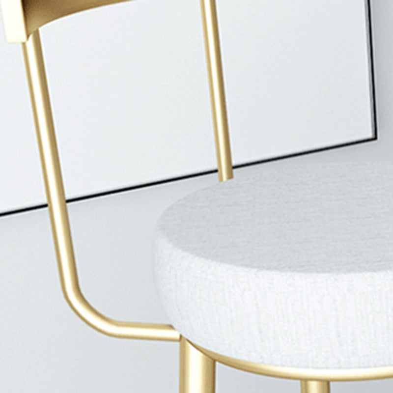 Minimalist Iron Fabric Round Bar Stool