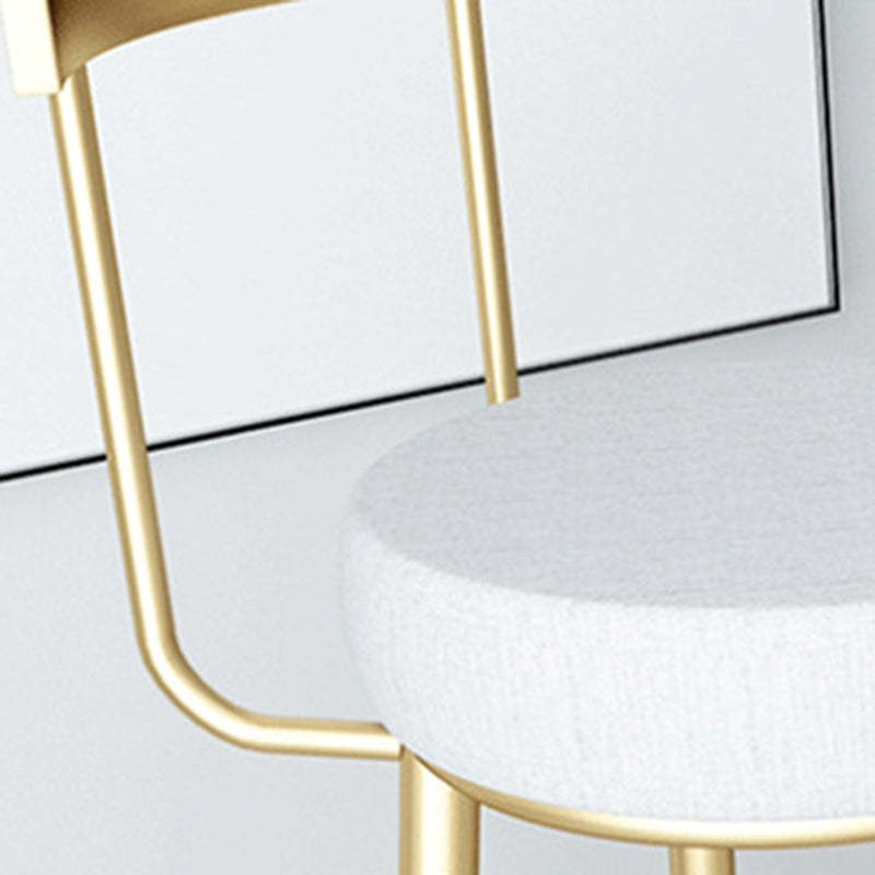 Minimalist Iron Fabric Round Bar Stool