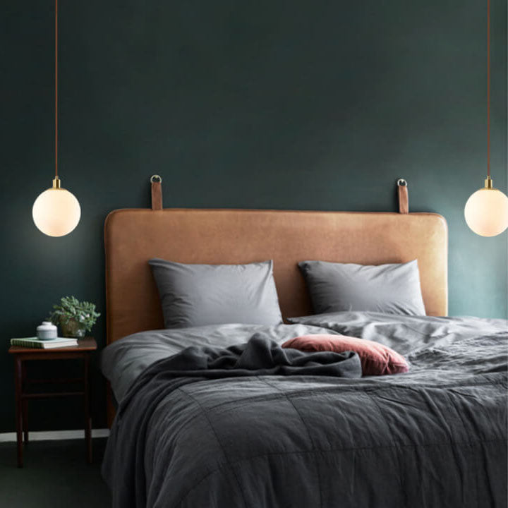 Nordic Minimalist White Orb Pendant Light