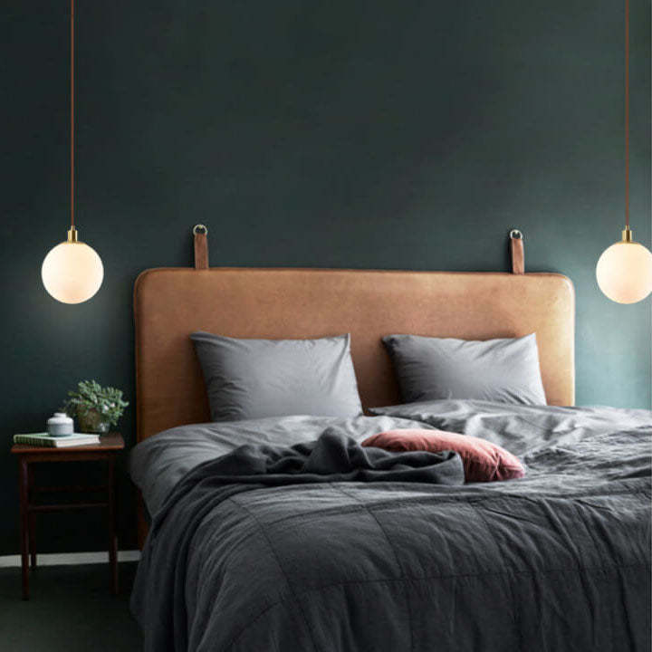 Nordic Minimalist White Orb Pendant Light