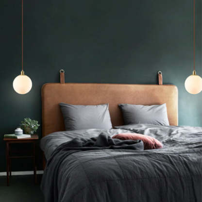Nordic Minimalist White Orb Pendant Light