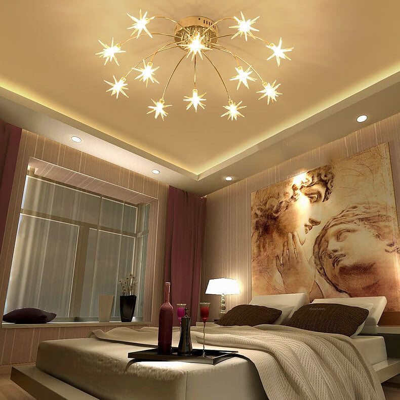 Full Of Stars Iron Flush Ceiling Light