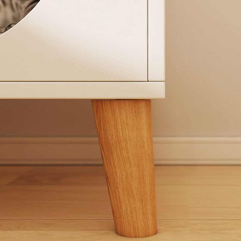 Minimalist Bear Faux Panel Wood Nightstand