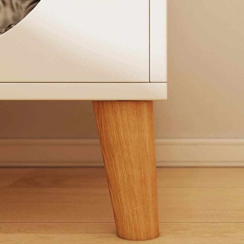 Minimalist Bear Faux Panel Wood Nightstand