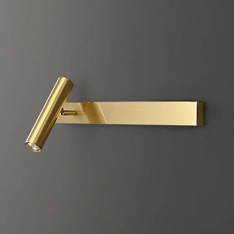 Modern Luxury Rectangle Copper LED Sconce — Small - Right / Black - 110V-120V For US/CA / Warm Light (3000K)
