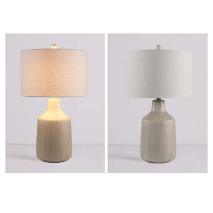Vintage Minimalist Fabric Cement Base Lamp
