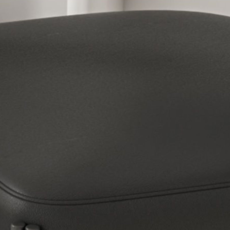 Nordic Curved-Back Leather Steel Dining Chair