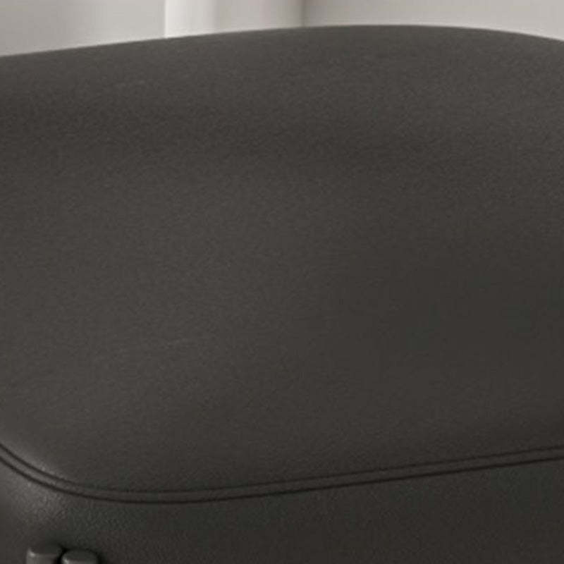 Nordic Curved-Back Leather Steel Dining Chair