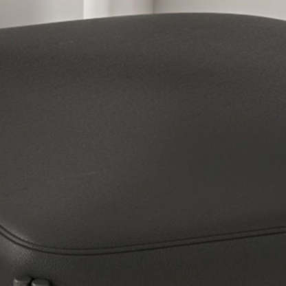Nordic Curved-Back Leather Steel Dining Chair
