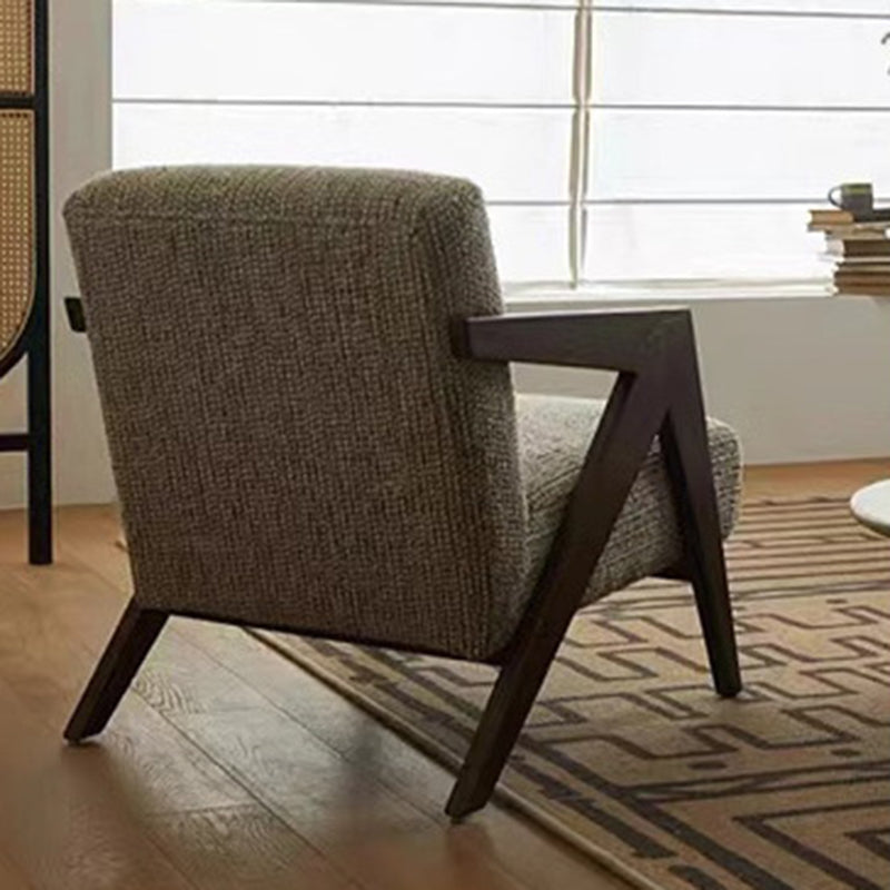 Nordic Fabric Wood Accent Chair