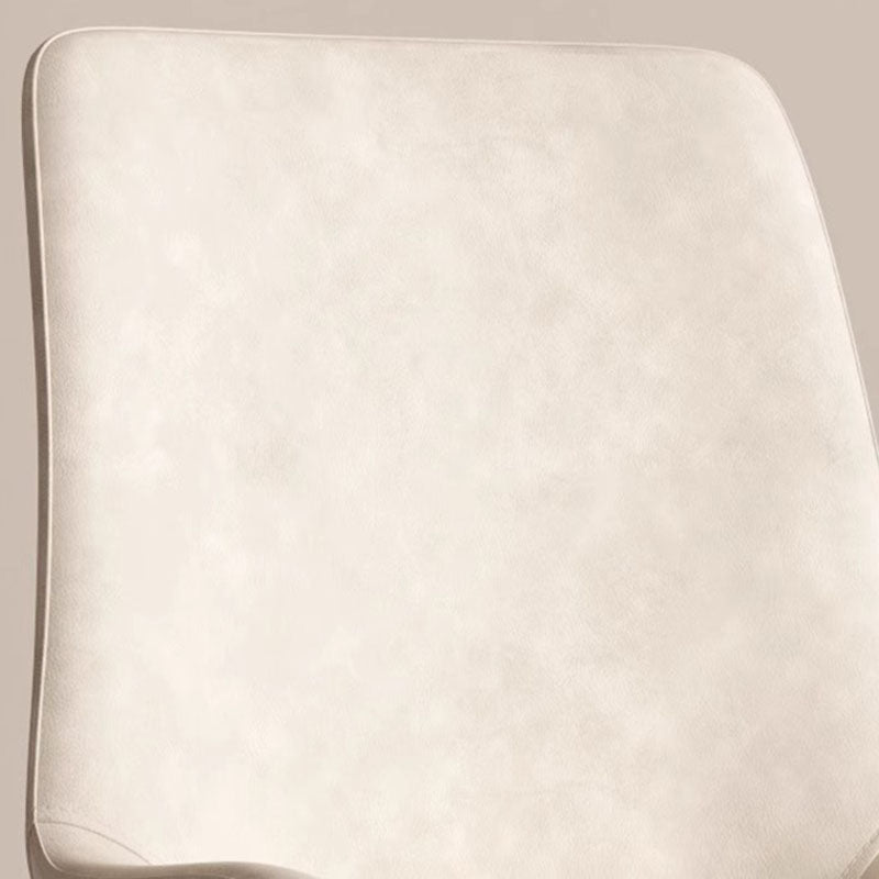 Scandinavian Leather Steel Curved Dining Chair