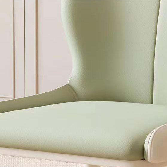 Nordic Curved Microfiber Leather Dining Chair
