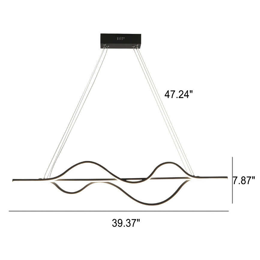 Minimalist Lines LED Island Chandelier