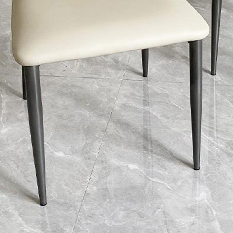 Contemporary Microfiber Leather Steel Dining Chair