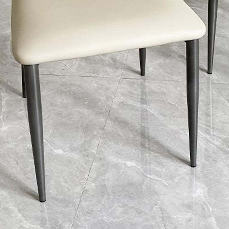 Contemporary Microfiber Leather Steel Dining Chair