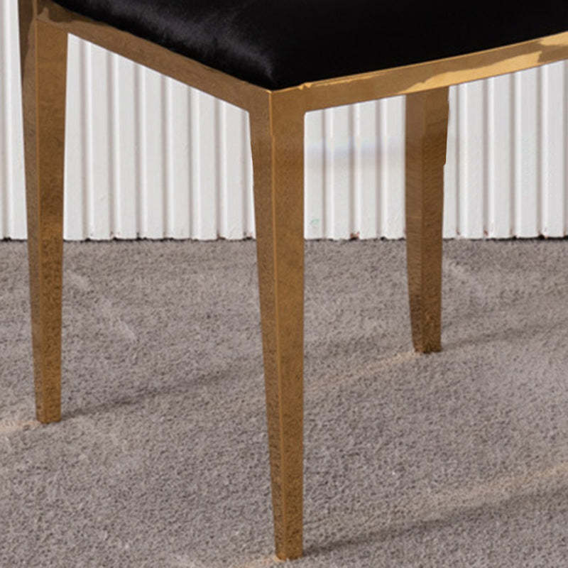 Contemporary Spade Velvet Titanium Dining Chair