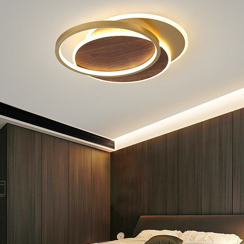 Nordic Wrought Iron Circular LED Flush Mount Light