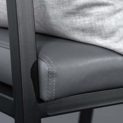 Minimalist PU Leather Steel Desk Chair