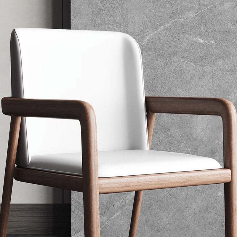Chinese Ash Wood PU Leather Dining Chair