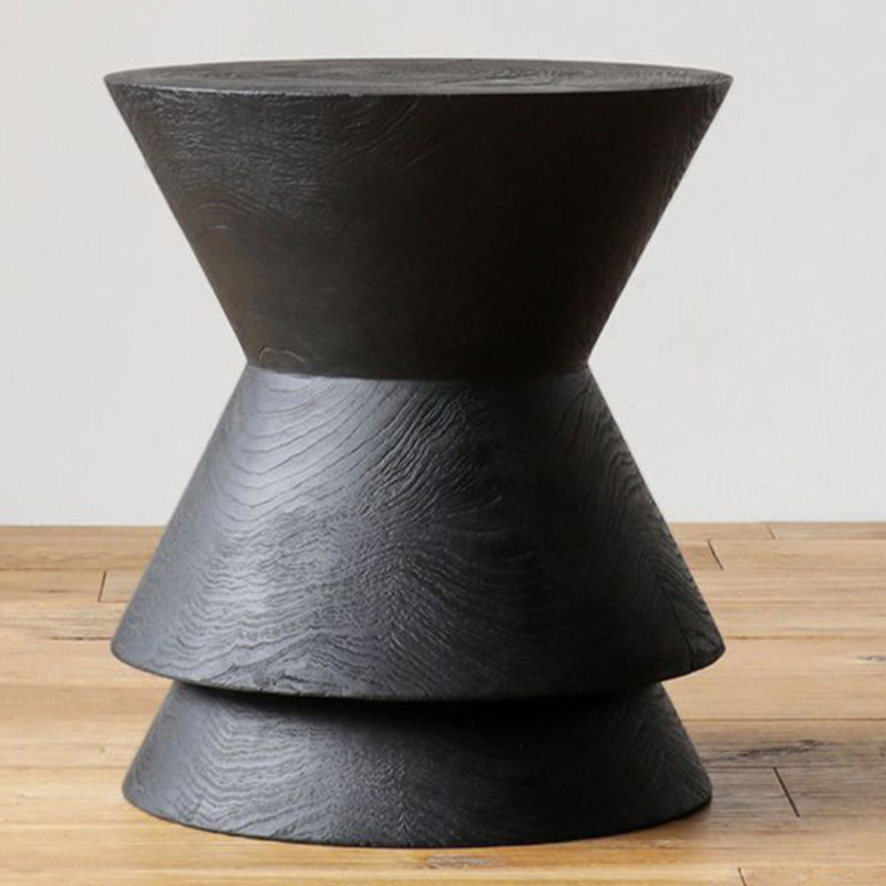 Retro Crack Solid Wood Pier End Table