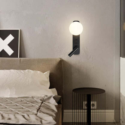Minimalist Glass Sphere LED Spotlight Reading Sconce