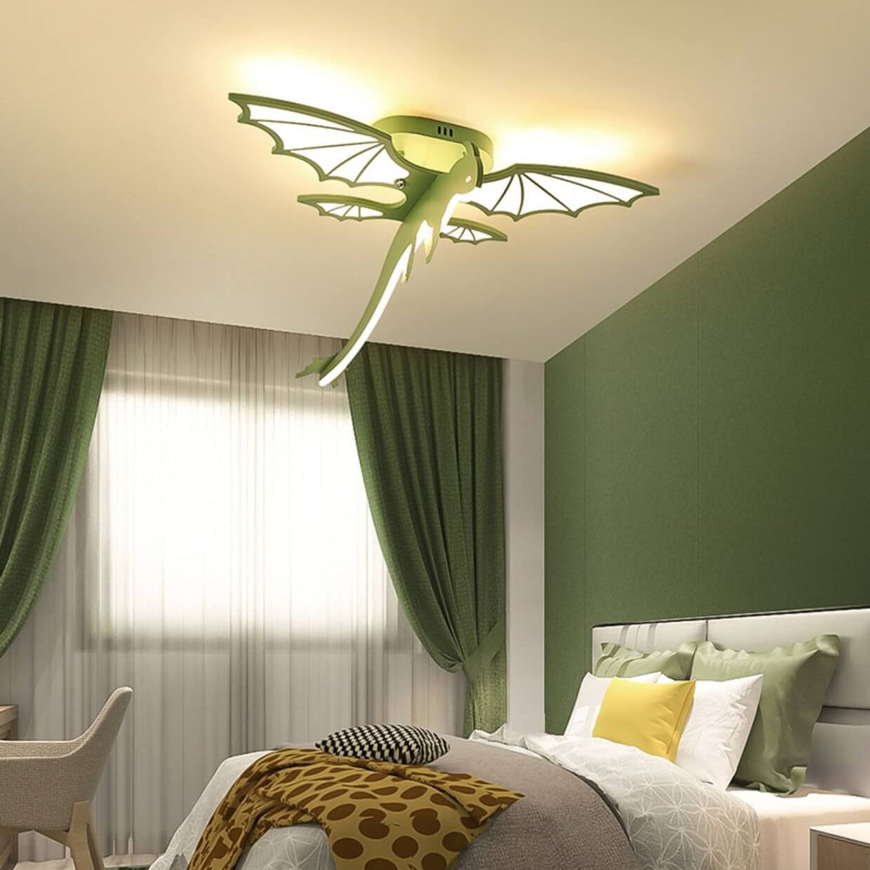 Contemporary Acrylic Dinosaur Ceiling Light