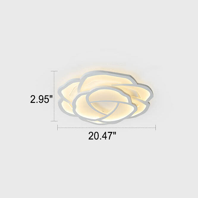 Modern Rose LED Flush Mount Light — White Light (5000K) / 220V-240V For UK/AU