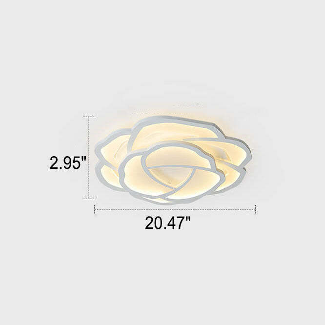 Modern Rose LED Flush Mount Light — White Light (5000K) / 220V-240V For UK/AU