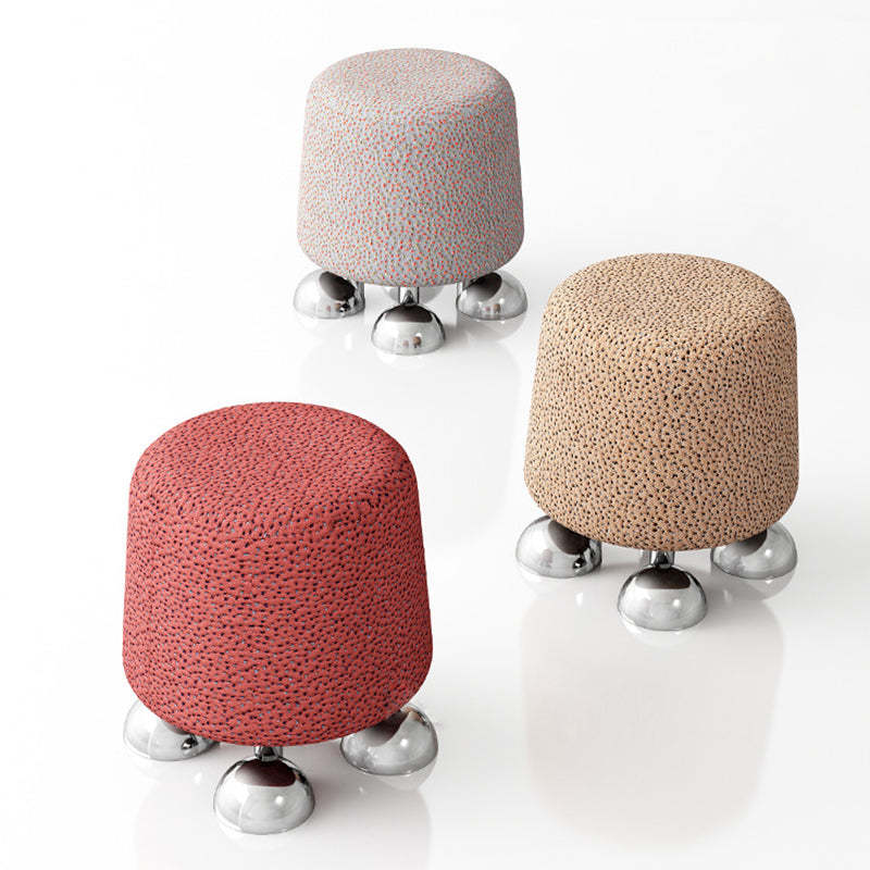 Modern Wood Stainless Steel Vanity Stool