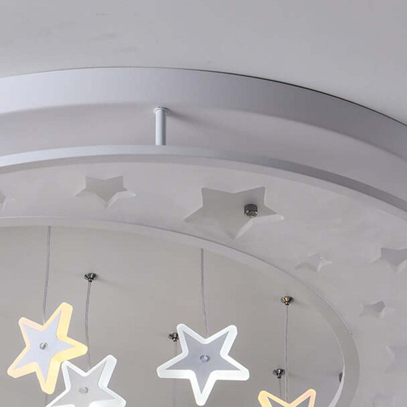 Modern Hanging Star Round LED Flush Mount Light