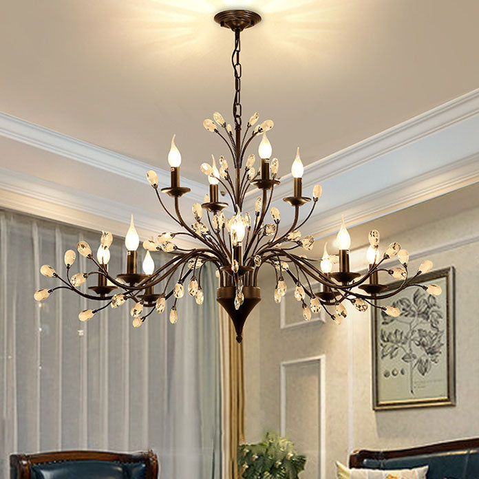 Industrial candelabra black chandeliers — 3" / 220V-240V (UK/AU)