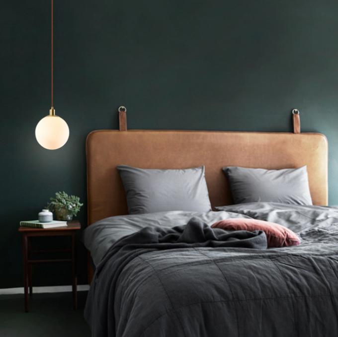 Nordic Minimalist Milky Glass Ball Pendant Light